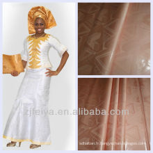 Jacquard Bazin Riche Tissu de vêtement africain Guinée Brocade Damas Shadda 100% coton Nigeria Style